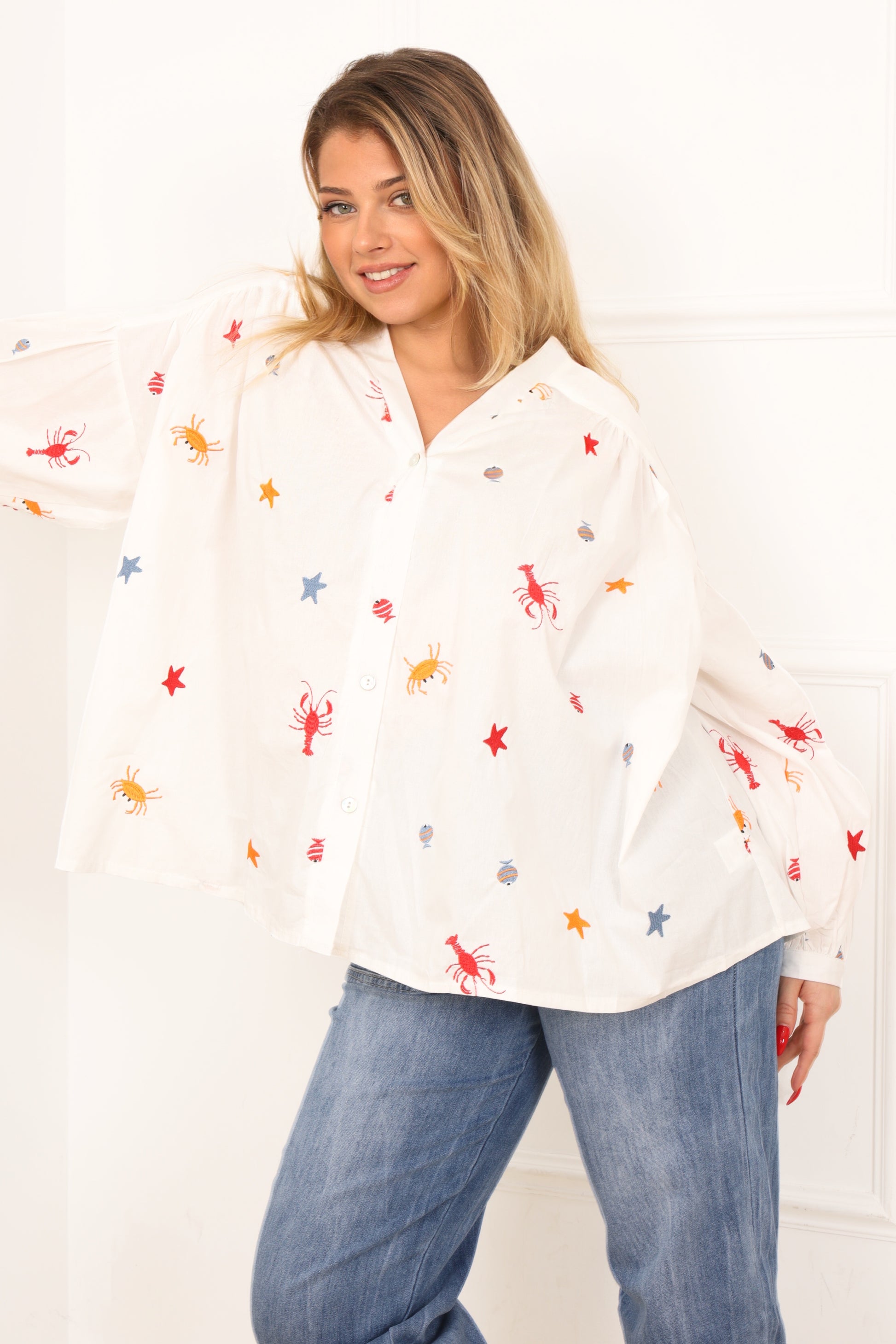 Blouse femme coupe ample imprimée