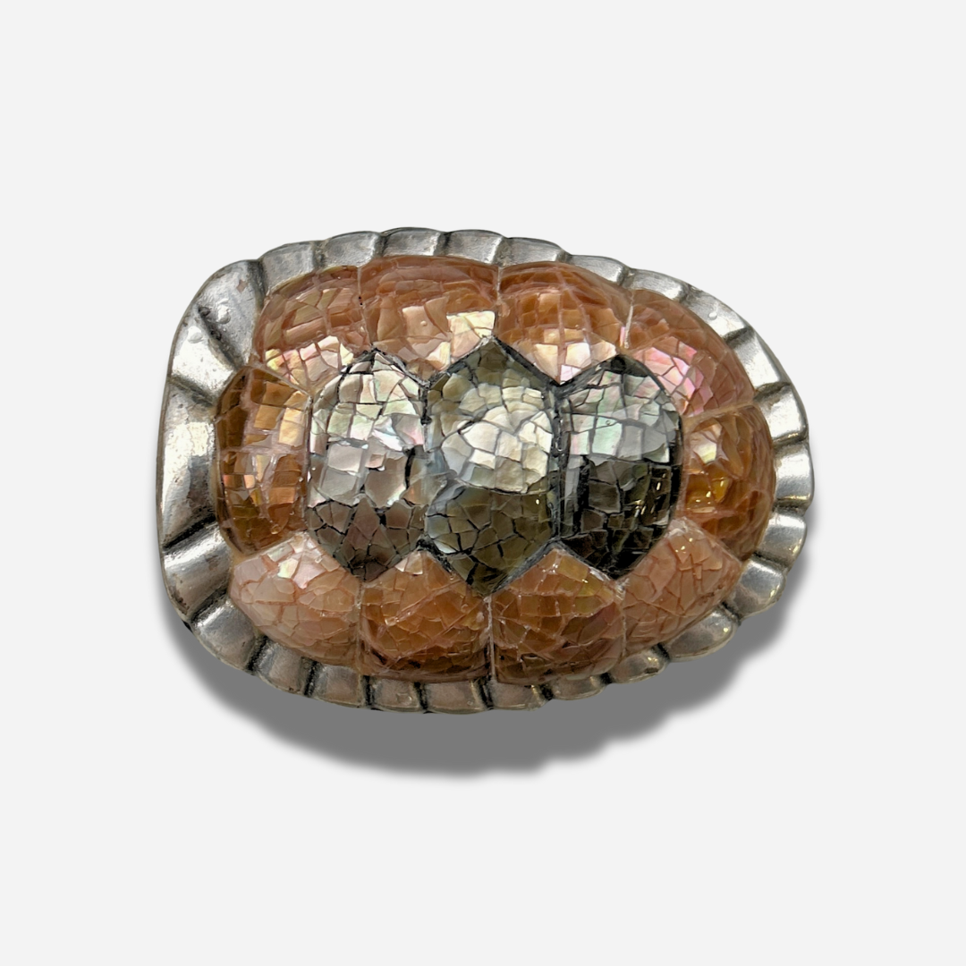 Boucle de ceinture interchangeable Yolète Luxe 547 carapace en nacre pour ceinture femme