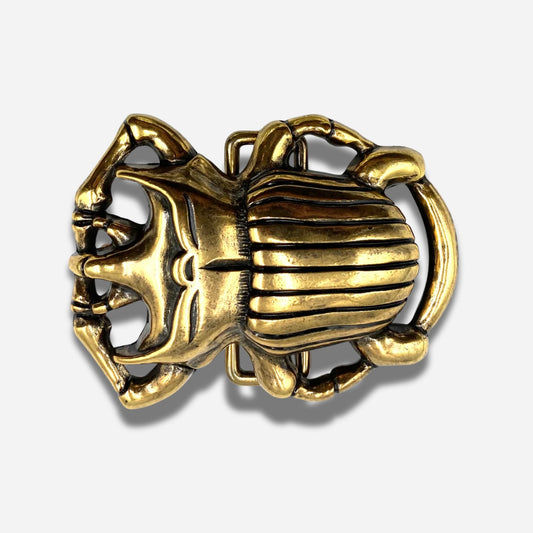 Boucle de ceinture interchangeable Yolète N20 dorée scarabée pour ceinture femme