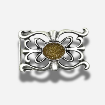 Boucle de ceinture interchangeable Yolète N202 argent pour ceinture femme