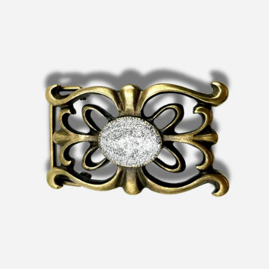 Boucle de ceinture interchangeable Yolète N202 dorée pour ceinture femme