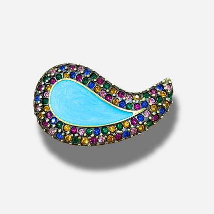 Boucle de ceinture interchangeable Yolète N309 multicolore turquoise pour ceinture femme