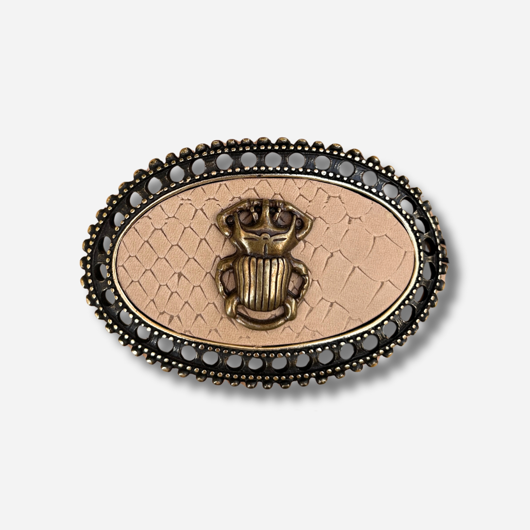 Boucle de ceinture interchangeable Yolète N315 ivoire gold pour ceinture femme