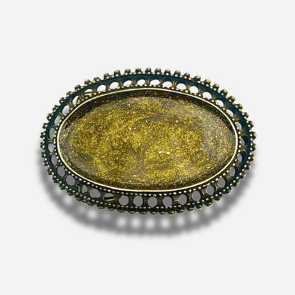 Boucle de ceinture interchangeable Yolète N341 gold pailleté pour ceinture femme