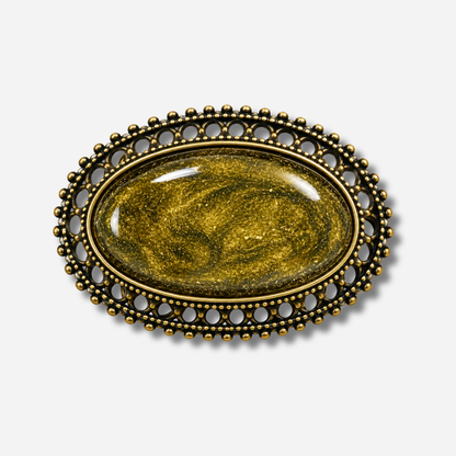 Boucle de ceinture interchangeable Yolète N341 gold pailleté pour ceinture femme