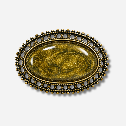 Boucle de ceinture interchangeable Yolète N341 gold pailleté pour ceinture femme