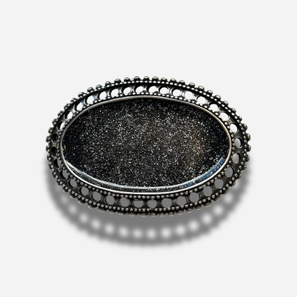 Boucle de ceinture interchangeable Yolète N341 silver pailleté pour ceinture femme