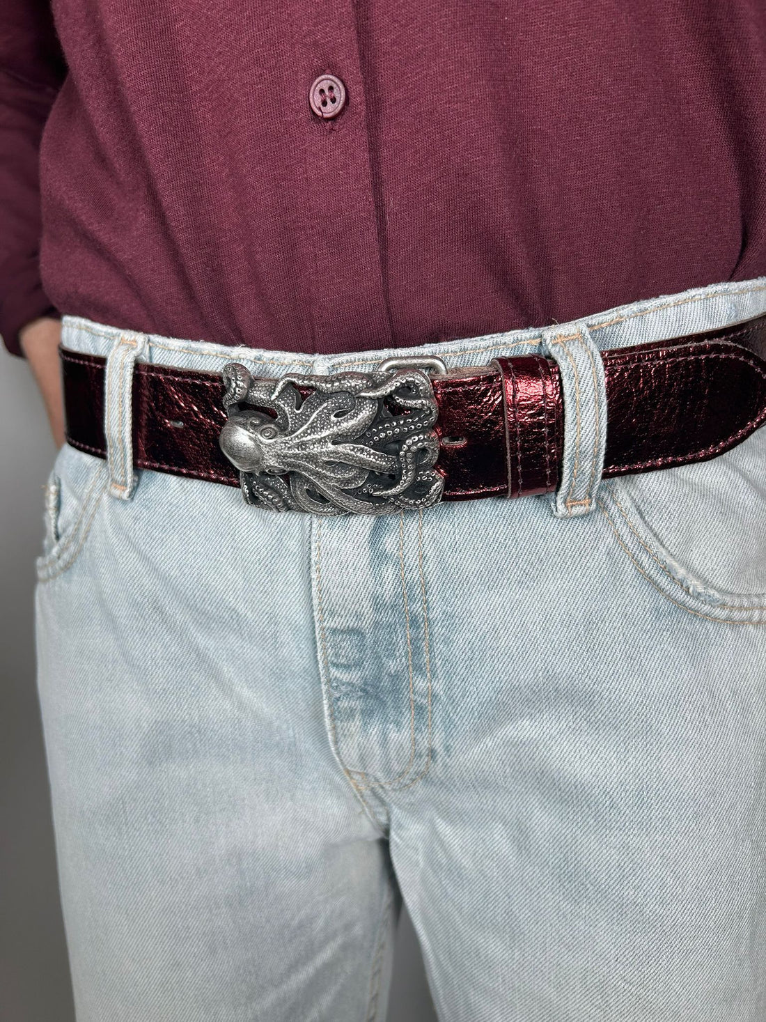 Boucle Yolète N361 pieuvre montée sur ceinture interchangeable