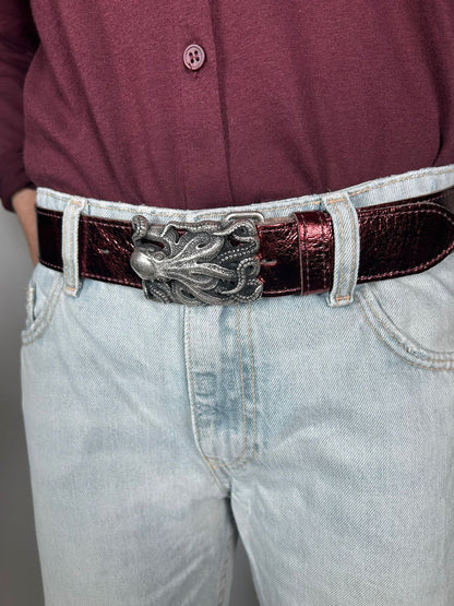 Boucle Yolète N361 pieuvre montée sur ceinture interchangeable