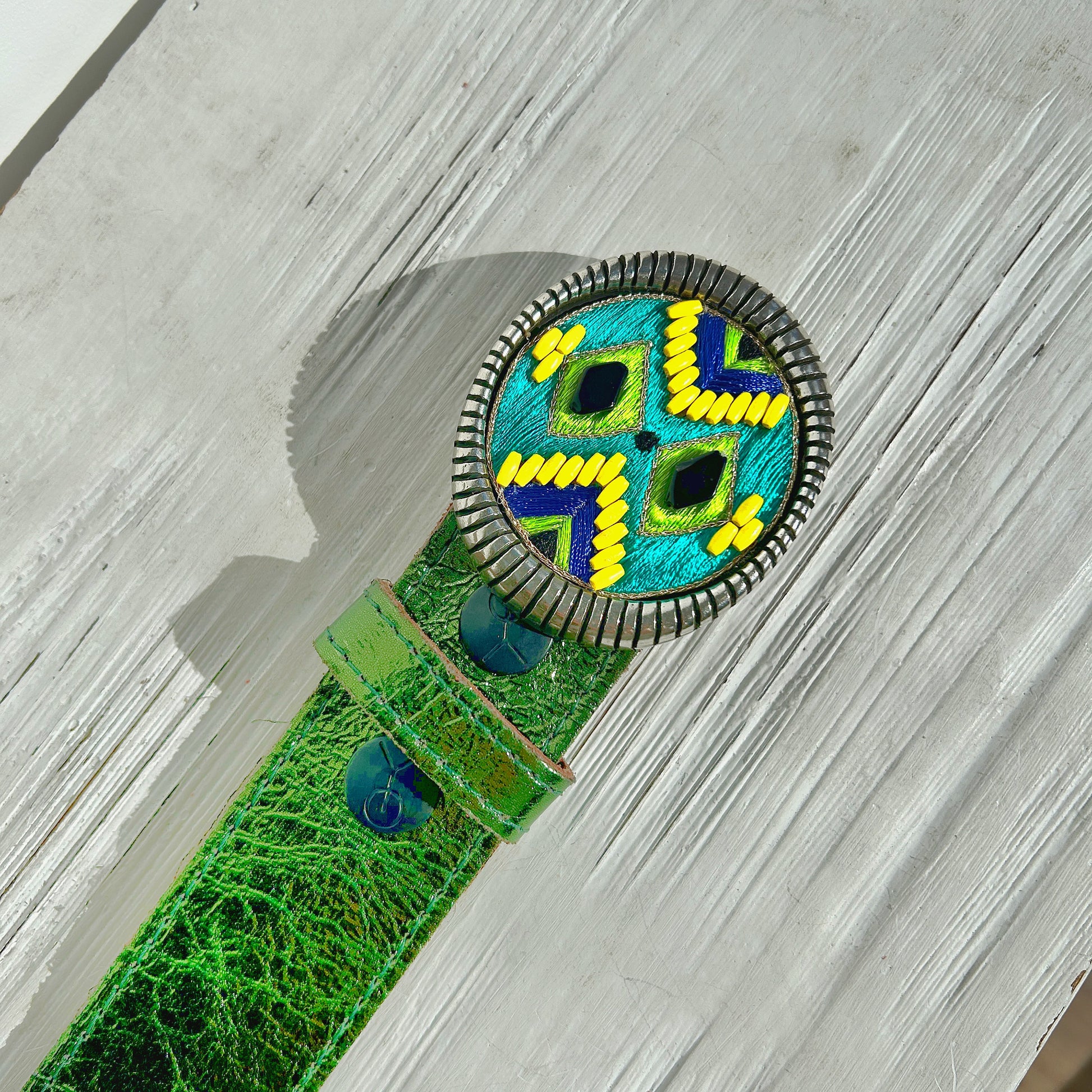 Tige de ceinture interchangeable Yolète métallisée Bottoglia verte et Champagne