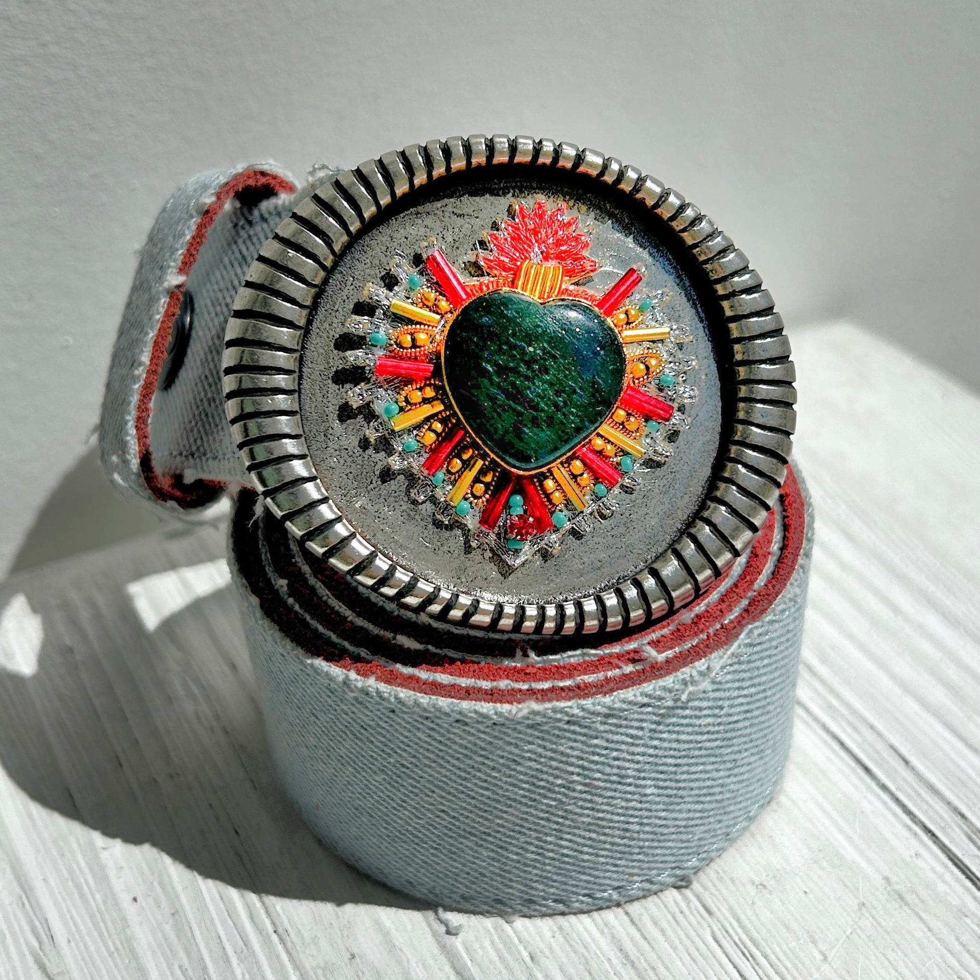 Boucle de ceinture interchangeable Yolète x Nahua N375 Ex Voto cœur sacré