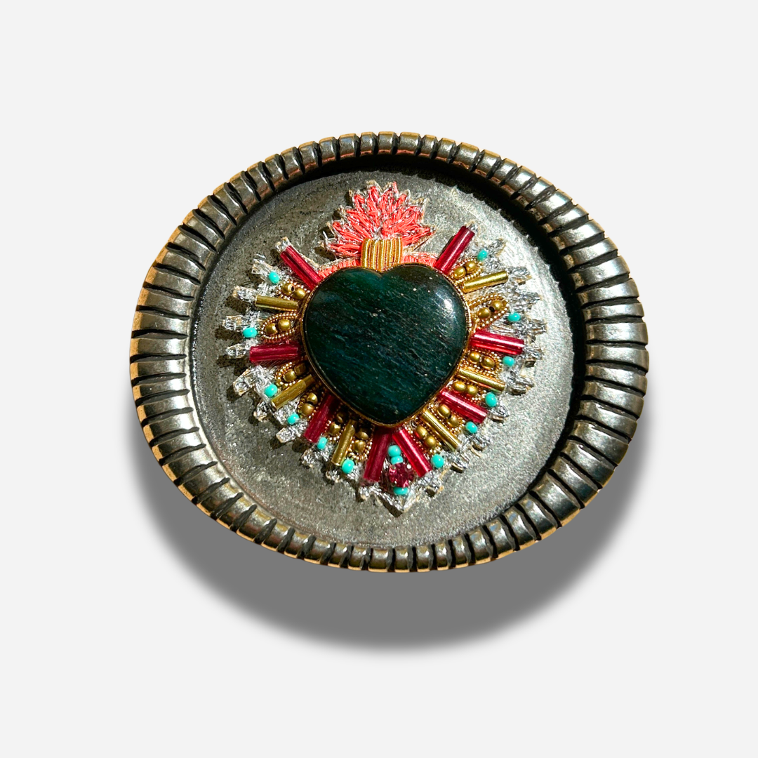 Boucle de ceinture interchangeable Yolète x Nahua N375 Ex Voto cœur sacré