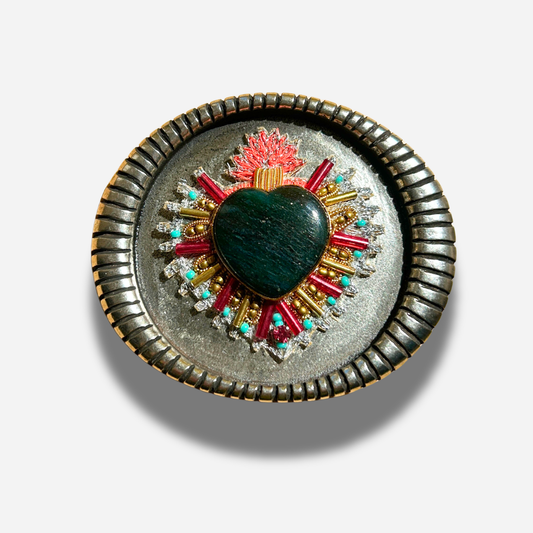 Boucle de ceinture interchangeable Yolète x Nahua N375 Ex Voto cœur sacré