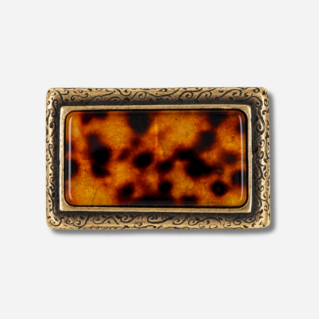 Boucle de ceinture interchangeable Yolète N133 Gold Écaille de Tokyo dorée