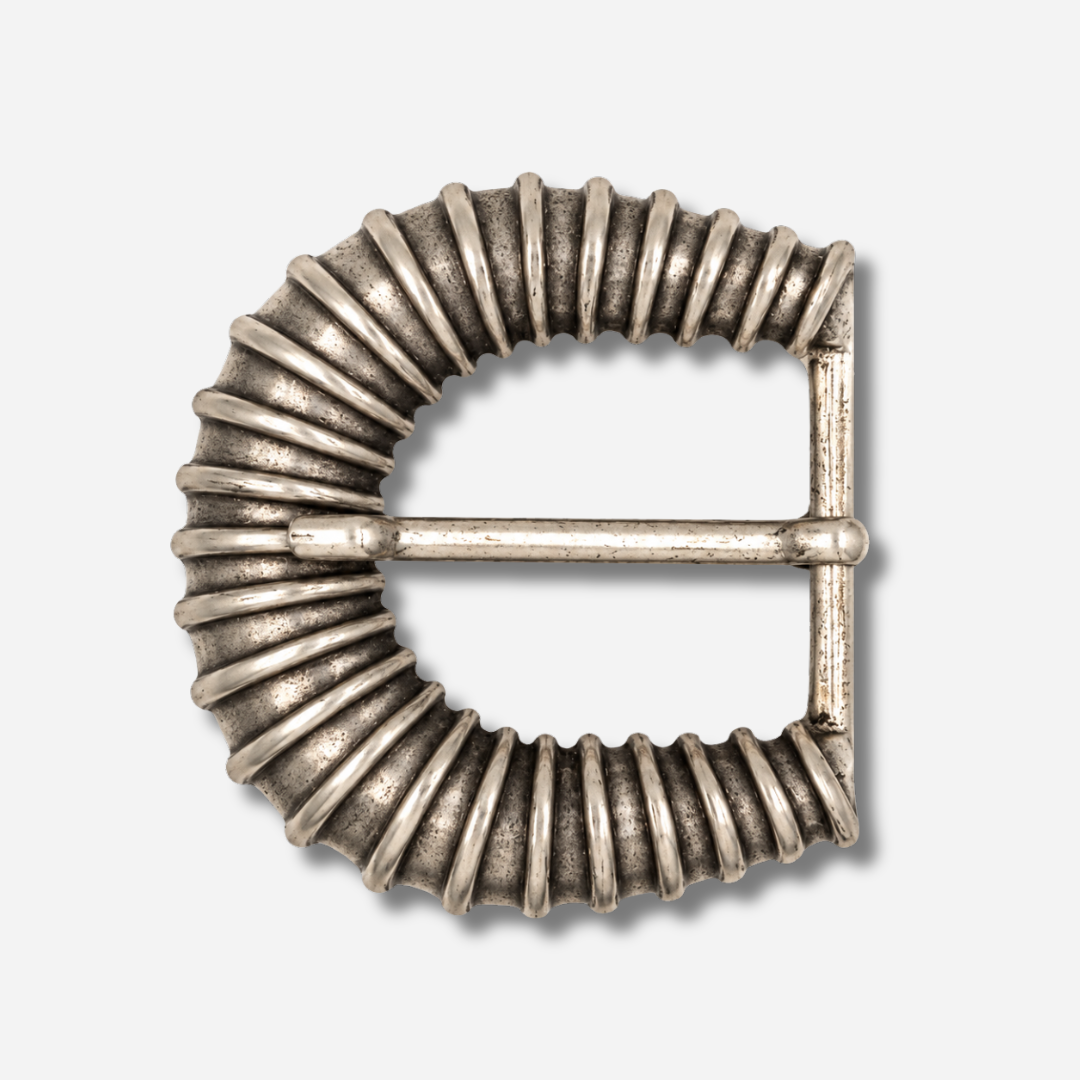 Boucle de ceinture N393 Silver YOLÈTE finition argentée vieillie