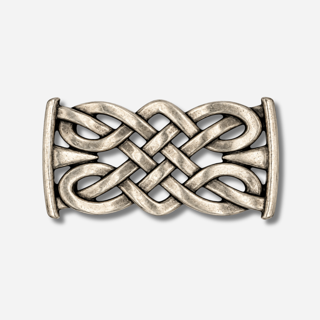 Boucle de ceinture interchangeable Yolète N398 Silver en métal argenté vieilli