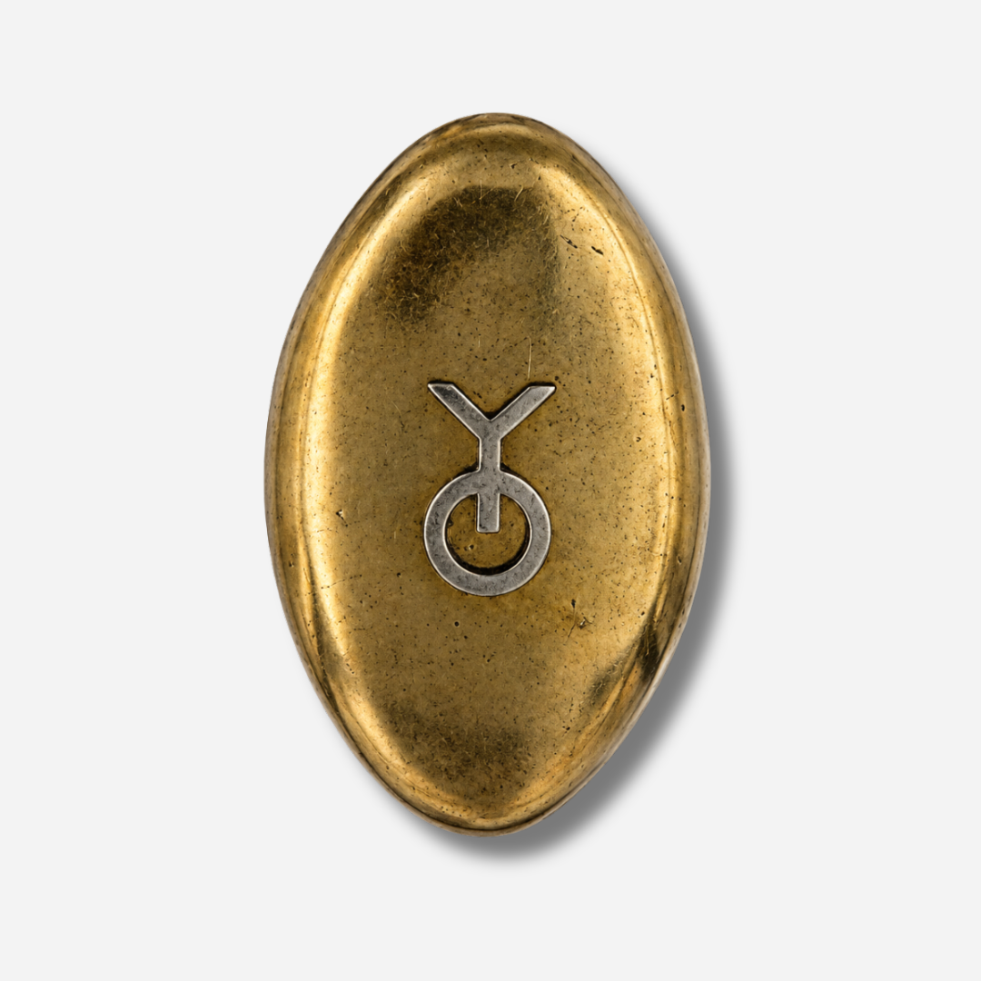Boucle de ceinture interchangeable Yolète N412 Gold en métal doré vieilli