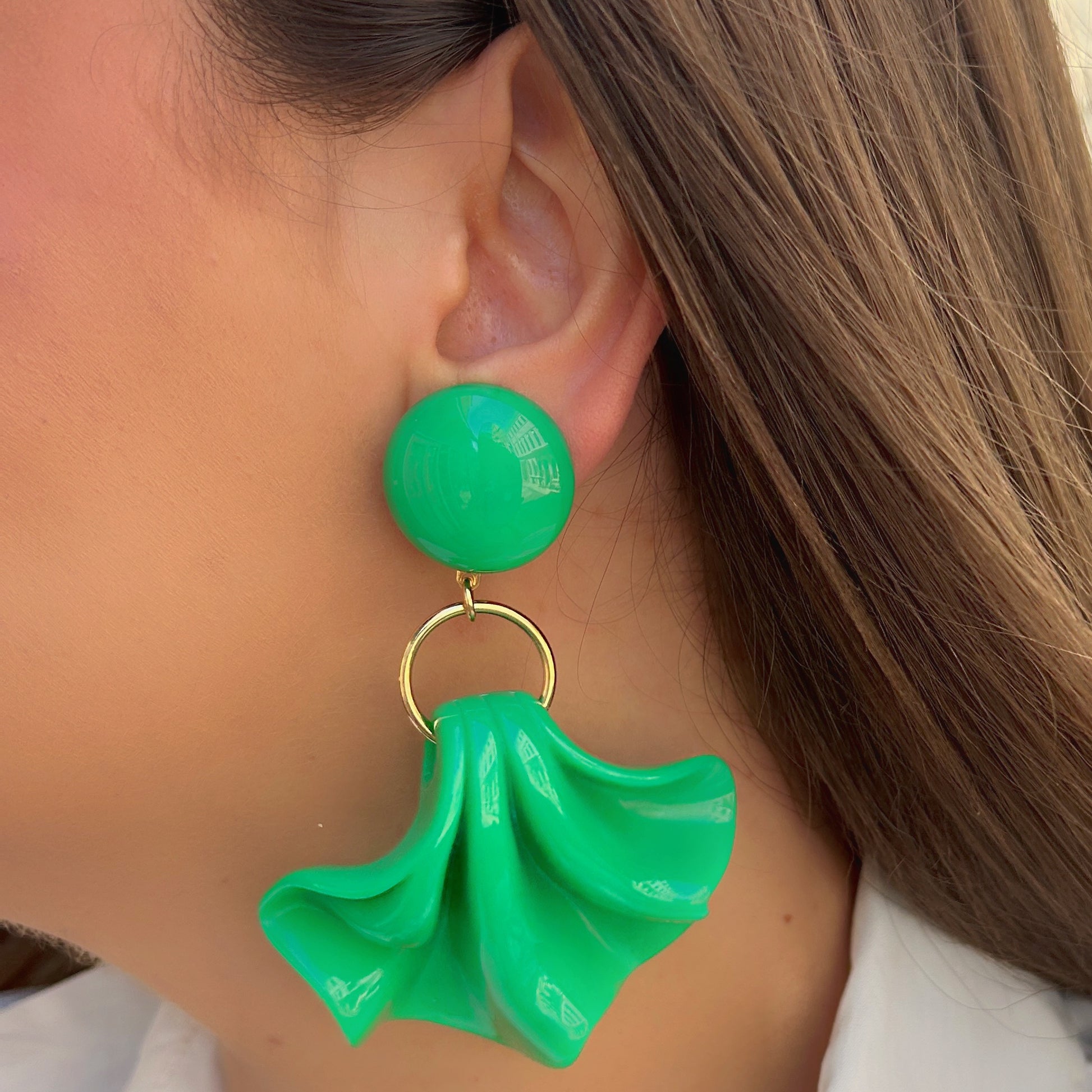 Boucles Amelia Vertes Francine Bramli Paris