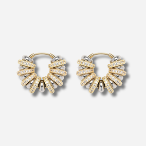 Boucles Baby Vega Sigal créoles dorées argentées cristaux