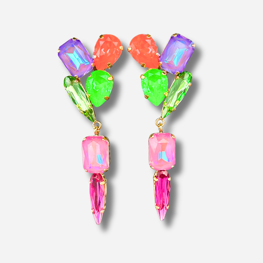 Boucles Borela Fluo Crézus multicolores néon