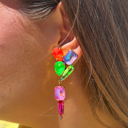 Boucles Borela Fluo Crézus multicolores néon