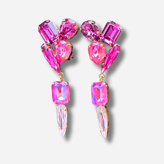 Boucles Borela Framboise Crézus rose fuchsia