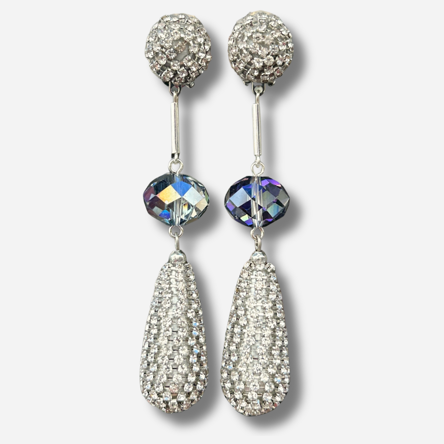 Boucles d’oreilles Brinco Silver Cristal Francine Bramli Paris
