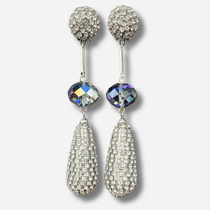 Boucles d’oreilles Brinco Silver Cristal Francine Bramli Paris
