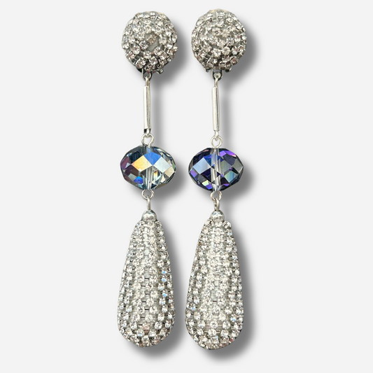 Boucles d’oreilles Brinco Silver Cristal Francine Bramli Paris

