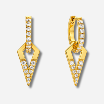 Boucles Caire Mya Bay dorées avec zircons