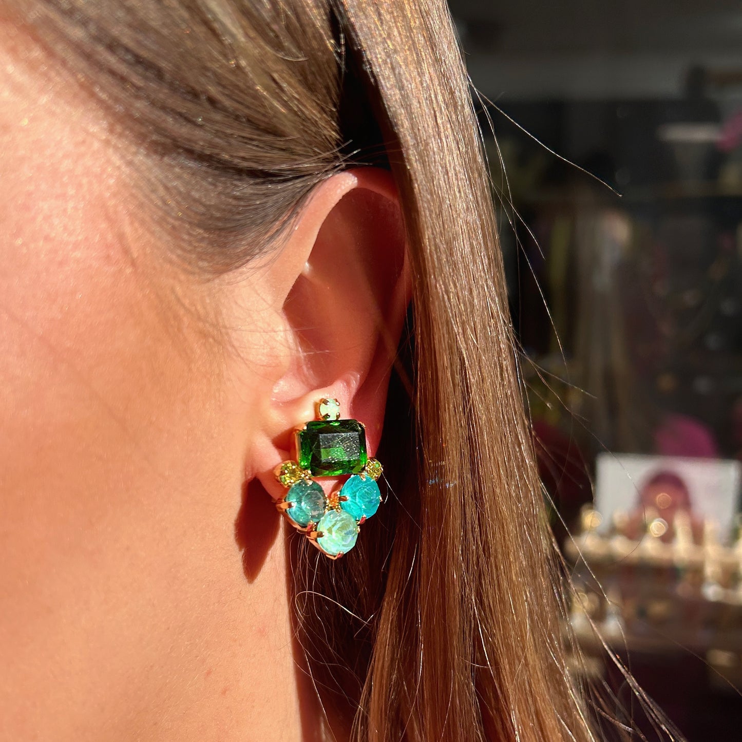 Boucles vertes et turquoise Crézus Divinity Sète