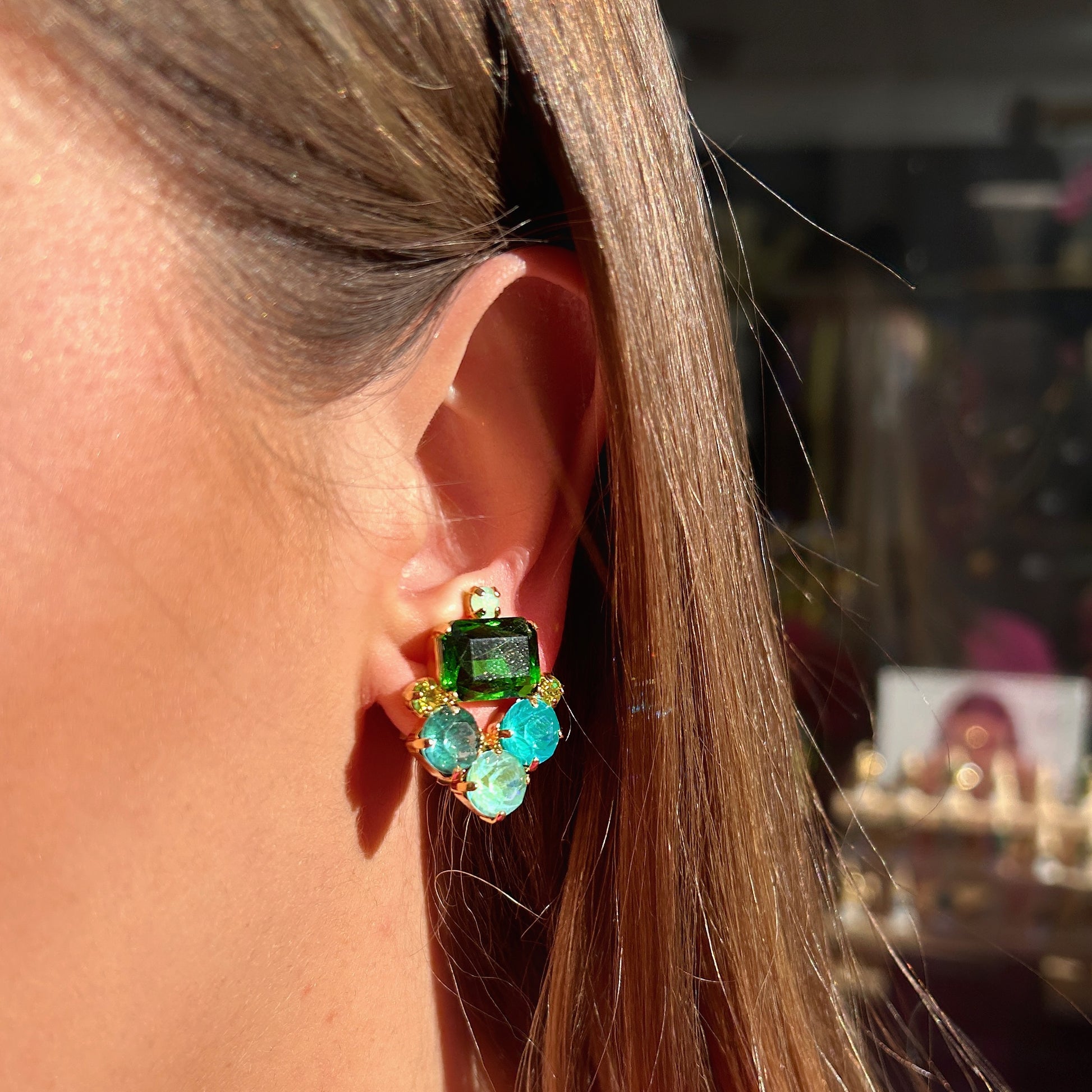Boucles vertes et turquoise Crézus Divinity Sète