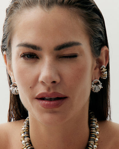 Créoles Chrome Argent Sigal bijoux argentés