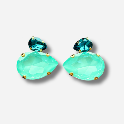 Boucles d’oreilles Dolira Bora clip Crézus bleu lagon
