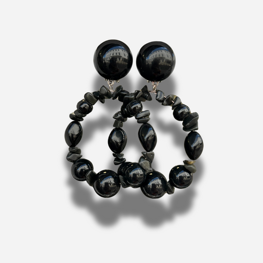 BOUCLES D'OREILLES - BASTILLE NOIR