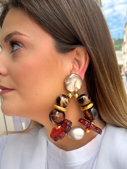 BOUCLES D'OREILLES - BASTILLE XXL SAFARI