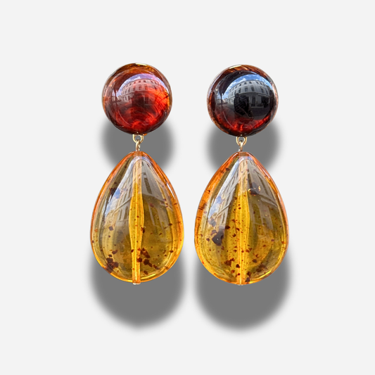 BOUCLES D'OREILLES - CUBA AMBRE