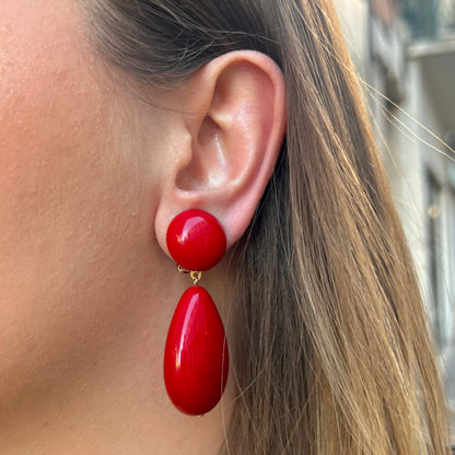 BOUCLES D'OREILLES - CUBA ROUGE