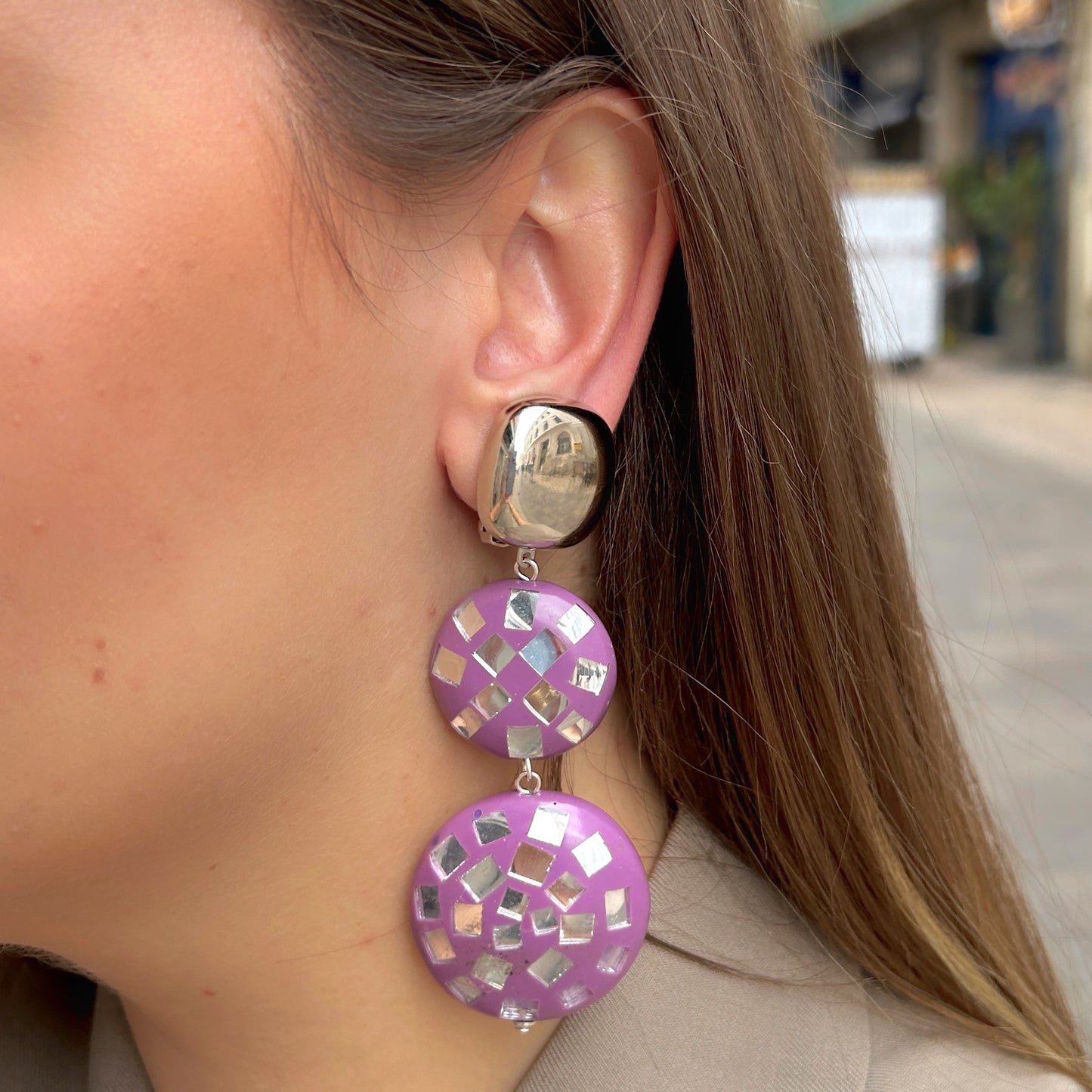 BOUCLES D'OREILLES - ÉDITION LIMITÉE VIOLETTE DISCO