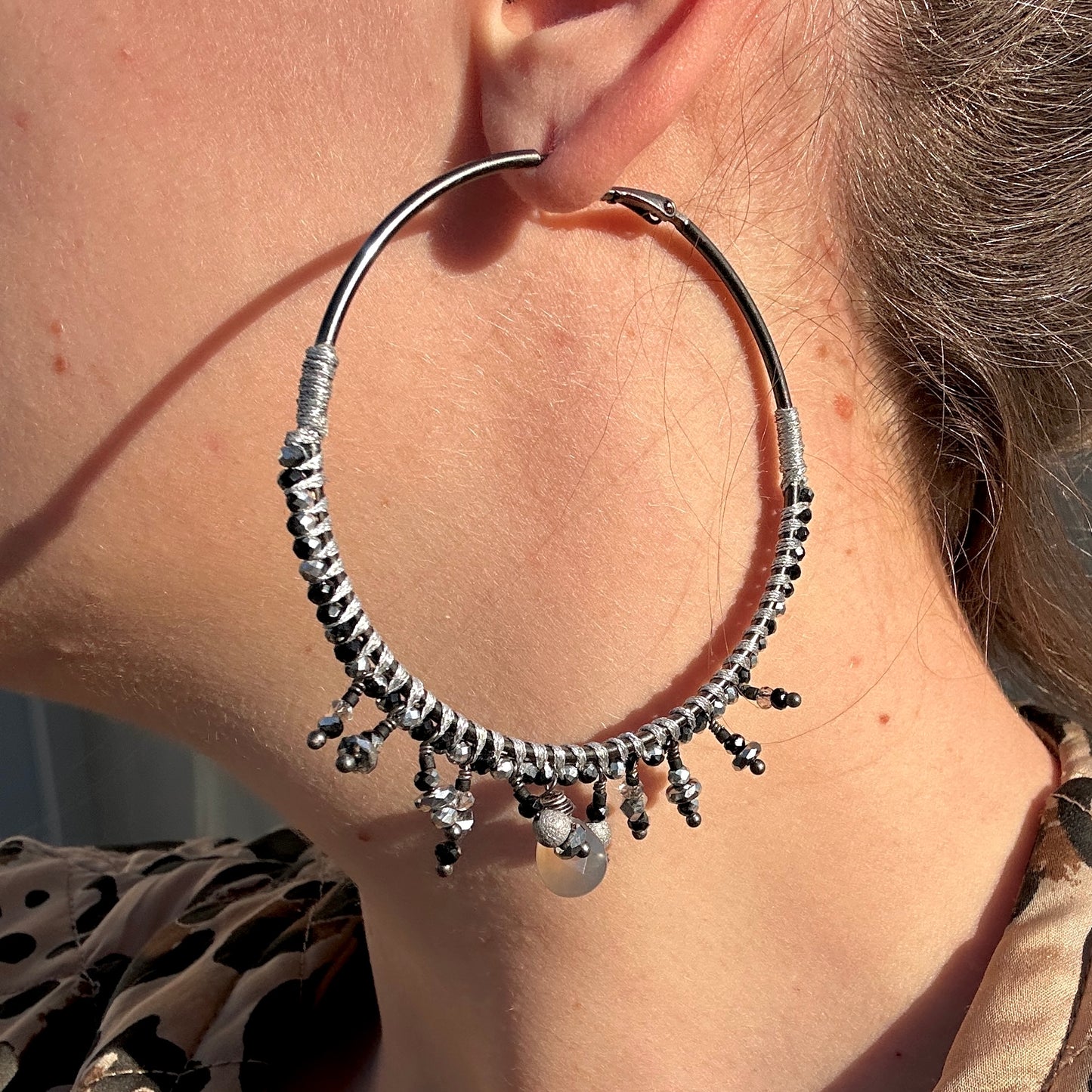 BOUCLES D'OREILLES - ÉCLATS NOIR