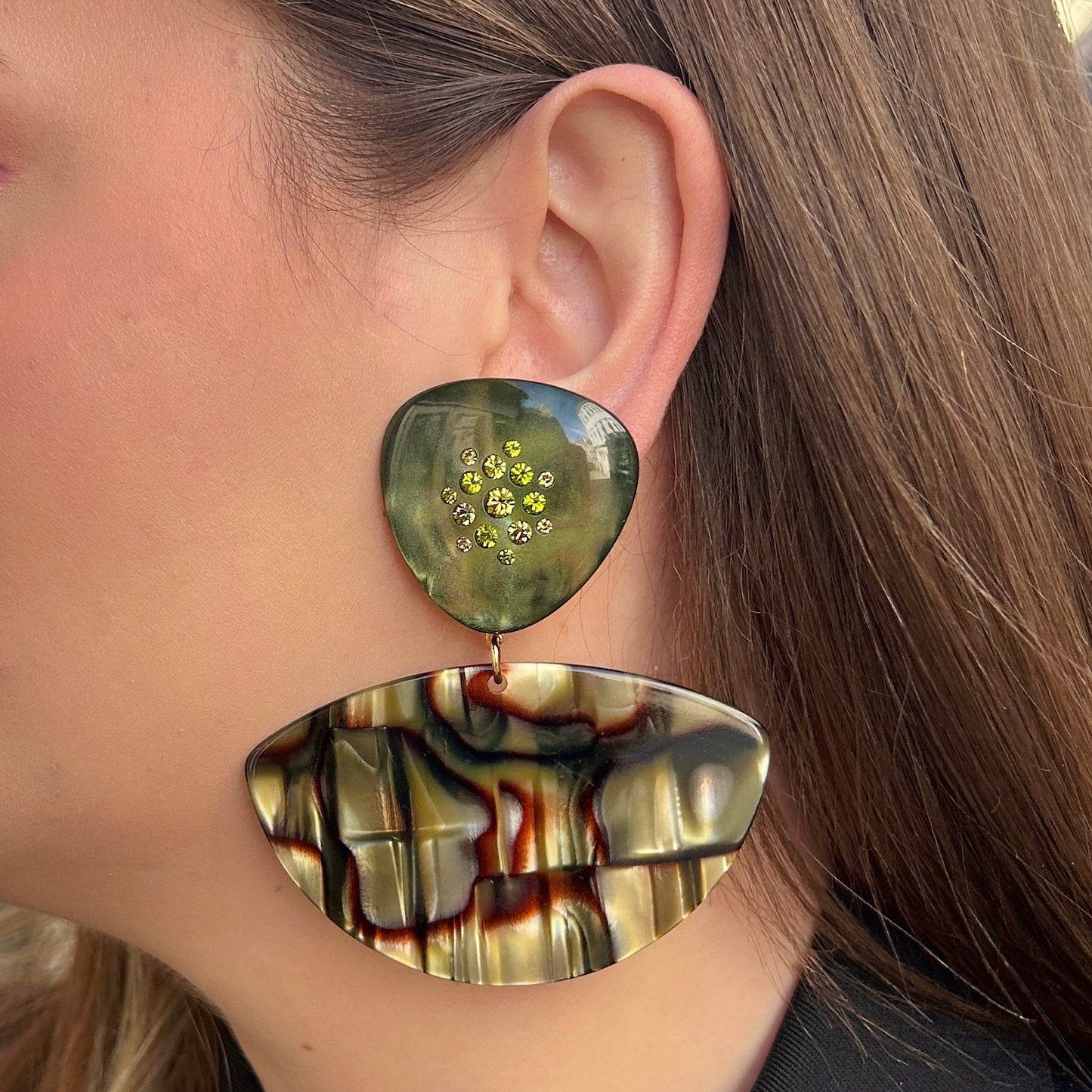 BOUCLES D'OREILLES - ÉDITION LIMITÉE ONYX KAKI