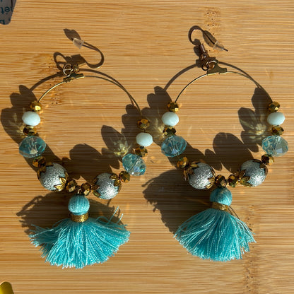 BOUCLES D'OREILLES - HIPPY AZUR