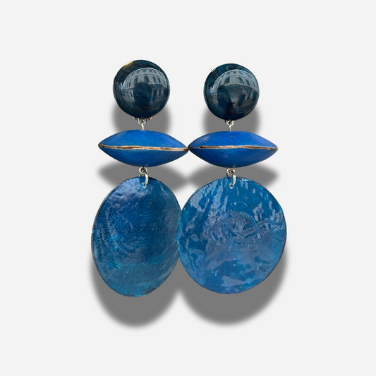 BOUCLES D'OREILLES - IVORY BLEU