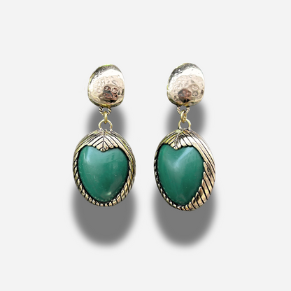 BOUCLES D'OREILLES - VERT IMPÉRIAL