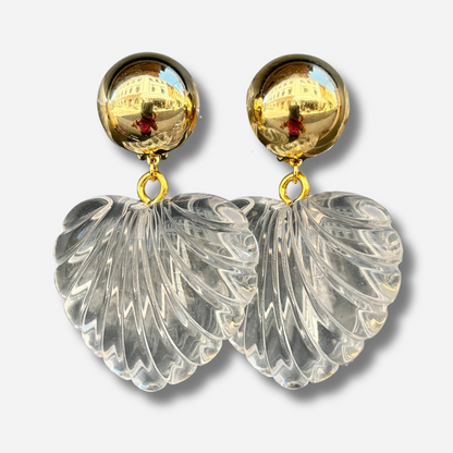 BOUCLES D'OREILLES - HEART CRISTAL