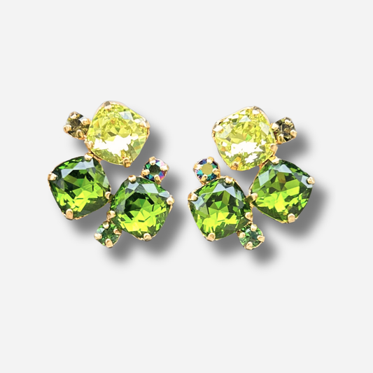 Boucles Heneia Lime Crézus vert et jaune lumineux