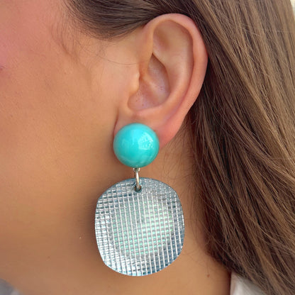 Boucles Iceberg Bleu Francine Bramli Paris