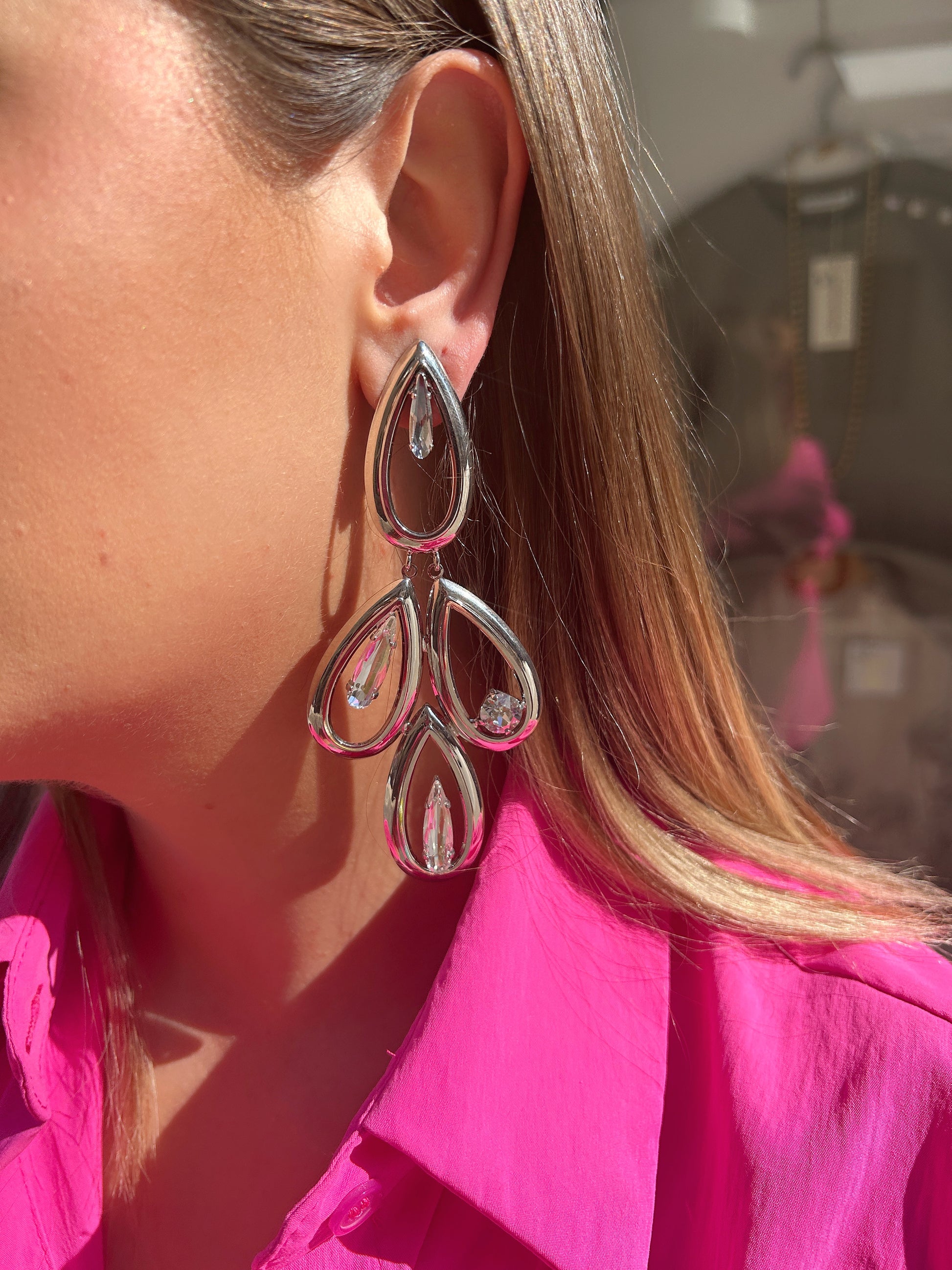 Boucles Izeria Silver portées Crézus