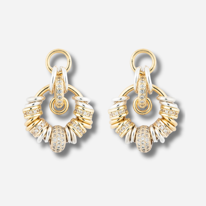 Boucles Klik Anneaux Shiny Sigal doré argent cristaux
