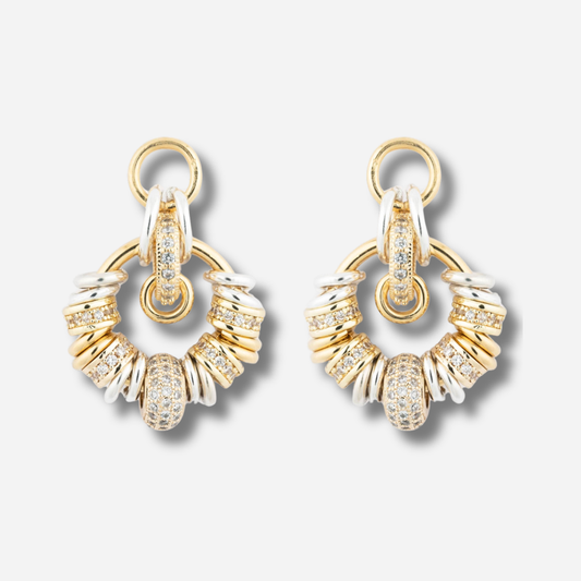 Boucles Klik Anneaux Shiny Sigal doré argent cristaux